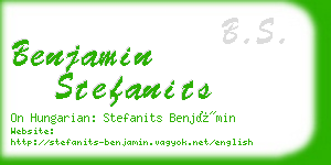 benjamin stefanits business card